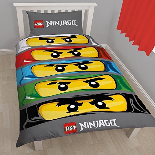 LEGO « Ninjago » Panneau en polycoton simple réversible Housse de couette
