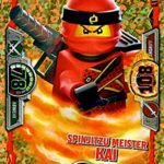 Lego Ninjago série 3 Spinjitzu Meister Kai LE2 limitée or carte Coussin Trading Card neuf
