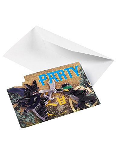 Cartes d’invitation. Lot de 16 pièces Lego Ninjago