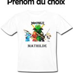 GRAVOPHOTO Tshirt personnalisé Ninjago Prénom Et Taille AU Choix