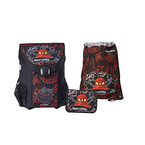 Lego – Ninjago/Ensemble cartable sac de sport et trousse sac équipé pour un Ninja