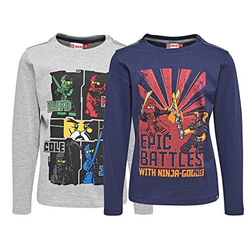 Lego Wear T- Shirt Manches Longues Garçon (Lot de 2)