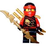 Ninjago Lego Minifigurine Kai Skybound (Rouge Ninja) et Swordholder, Deux Lego épées et Un GALAXYARMS épée