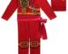 Déguisement Ninjago Masters of Spinjitzu, Costume avec Masque et Ceinture (Rouge)