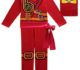 Déguisement Ninjago Masters of Spinjitzu, Costume avec Masque et Ceinture (Rouge)