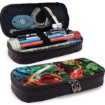 Dessin animé Jouets Ninjago Étui en cuir à double fermeture Éclair pour adultes, filles, garçons, école, bureau