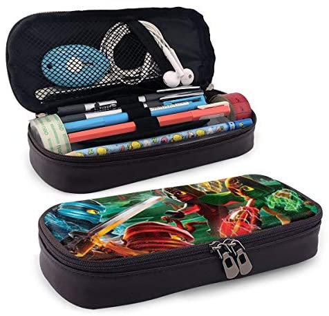 Trousse en cuir Ninjago à double fermeture Éclair pour l’école