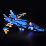 BRIKSMAX Kit de LED pour Lego Ninjago Le Supersonic de Jay , Compatible avec la Maquette Lego 70668, La Maquette de Construction n'est Pas Incluse