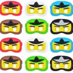 Kreatwow 12 Pack Masque de Yeux de Super-Héro, Animé en Masque de Enfant pour Cosplay Party, Cadeau d’Anniversaire, Halloween Déguisement 12