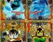 Lego Ninjago Série 3 – 4 cartes édition limitée Or – LE5 Zane, LE6 Jay, LE7 Samurai X, LE8 Hutchins