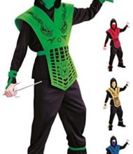 Costume Ninja Noir et Vert taille 152 à 158