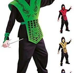 Costume Ninja Noir et Vert taille 152 à 158