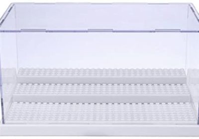 Vitrine en Acrylique Perspex Anti-poussière avec Base pour Mini-Figurines