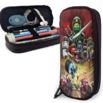 Lsjuee Ninj-ago étui à crayons en cuir, porte-stylo crayon porte-papeterie grande pochette de rangement organisateur de boîte, sac de papeterie étudiant stylo maquillage collège