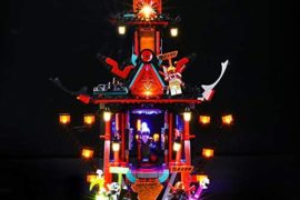 Lumières LED pour le Temple de la Folie de l’empire, Compatible avec Lego 71712
