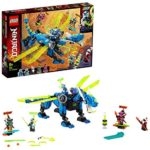 LEGO NINJAGO, Le cyber dragon de Jay, Set de construction avec figures Jay, Nya et Unagami, Figures d'action Prime Empire, 127 pièces, 71711