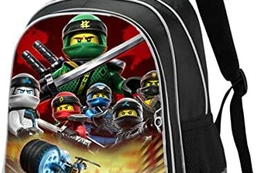 Cartable Maternelle Imprimé Ninjago Grande Capacité avec Bandes Réfléchissantes