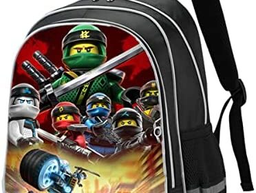 Cartable Maternelle Imprimé Ninjago Grande Capacité avec Bandes Réfléchissantes