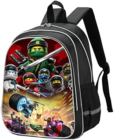 Cartable Maternelle Imprimé Ninjago Grande Capacité avec Bandes Réfléchissantes