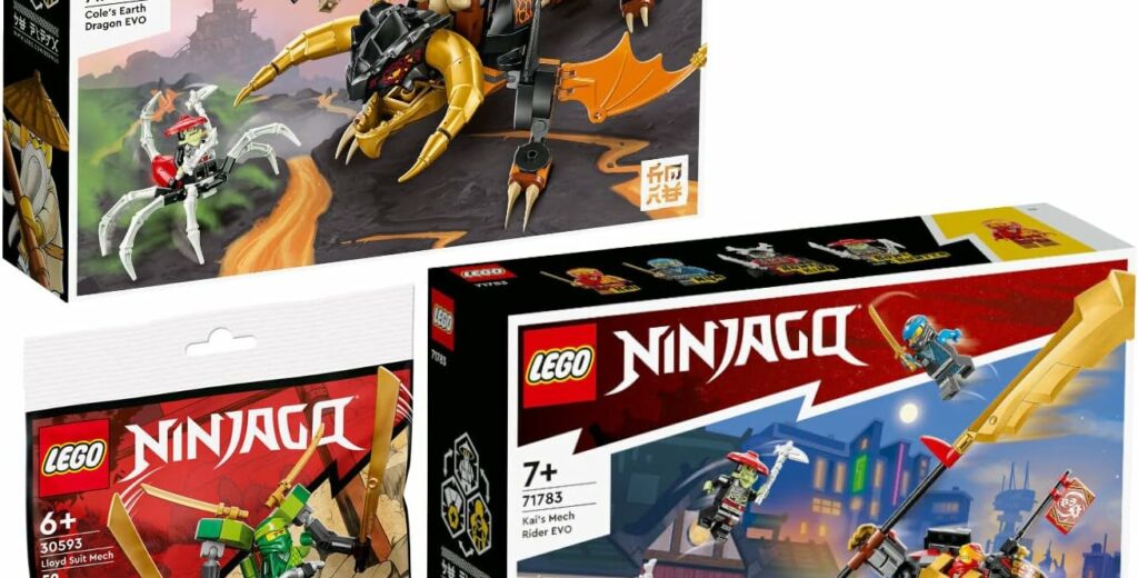 Lego Ninjago 71782 Coles Evo, 71783 Kais Mech Bike EVO & 30593 Lloyd Suit Mech Polybag