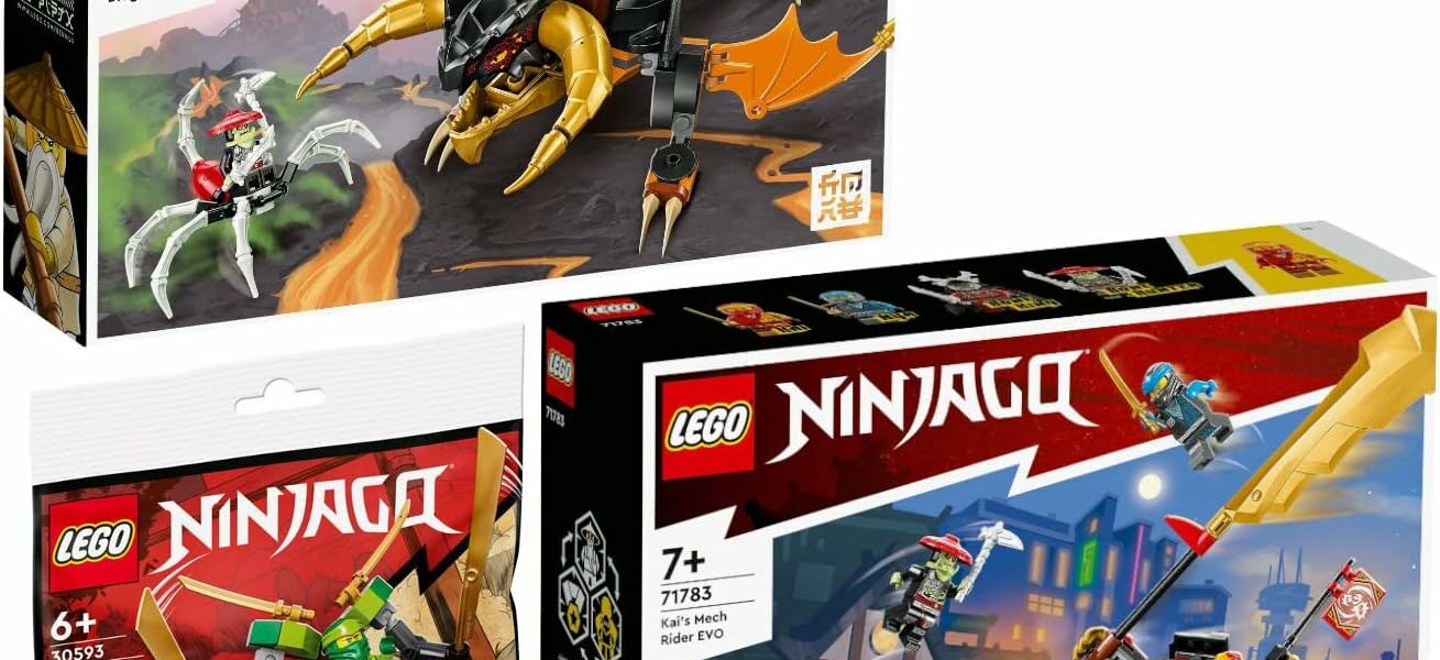 Lego Ninjago 71782 Coles Evo, 71783 Kais Mech Bike EVO & 30593 Lloyd Suit Mech Polybag