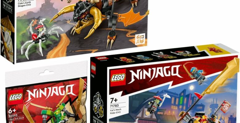 Lego Ninjago 71782 Coles Evo, 71783 Kais Mech Bike EVO & 30593 Lloyd Suit Mech Polybag